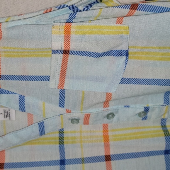 New York Laundry Blue and Yellow Sleeveless Blouse size small NWT - Picture 5 of 8